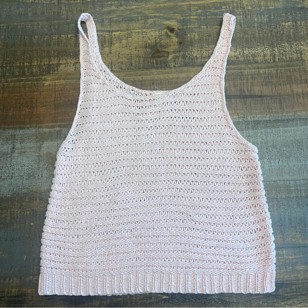 Pink Knit Women's Tank Top